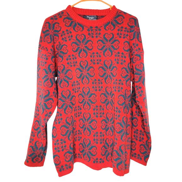 Vintage Figgjo 100% Virgin Wool Norwegian sz L - Picture 1 of 5